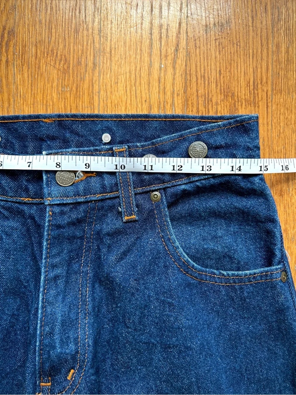 Vintage Y2K Dark Wash Prison Blues Denim Pants